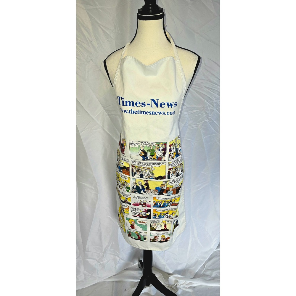 Times News Blondie Comic Strip Apron Advertising Promotional Kitchen Wear